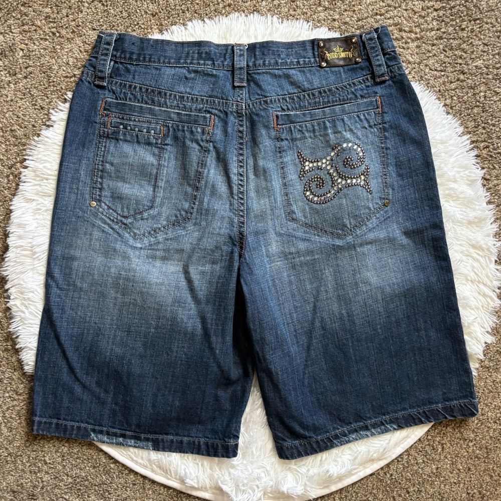 Todd‎ Smith Jean Shorts Bling Pocket Mens Size 38